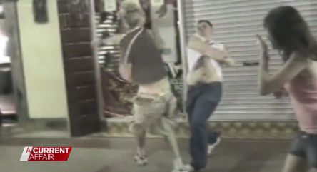 Dramatic street fighting footage was used in ACA's program, but not identified as ICE or alcohol-related.