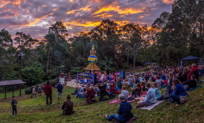 Scene from the 2015 Nepal Benefit Concert at Crystal Castle. Photo Kurt Petersen.